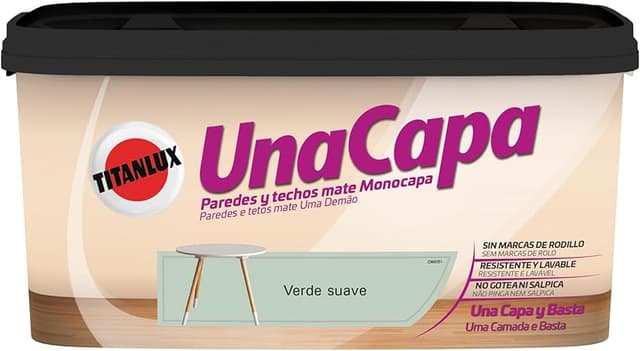 Imagen de Tn.una Capa Verde Suave 4l pintura 4 l en OfertitasTOP