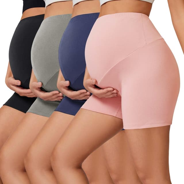 Thumbnail 6 de Celfaeree 4er Pack Damen-Umstandshose kurze Radlerhose als Schwangerschaftsleggings (Stretch)