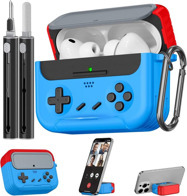 Detalle de Inesore AirPods Pro 3 Case Cover with Cleaner Kit, Lock & Phone Support (2025) - Console Game Style