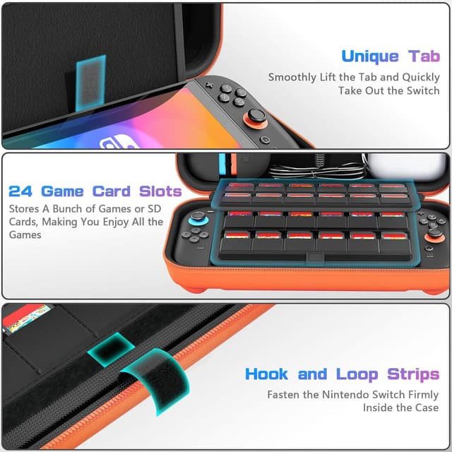 Thumbnail 5 de daydayup Switch Carrying Case with 24-Game Slots