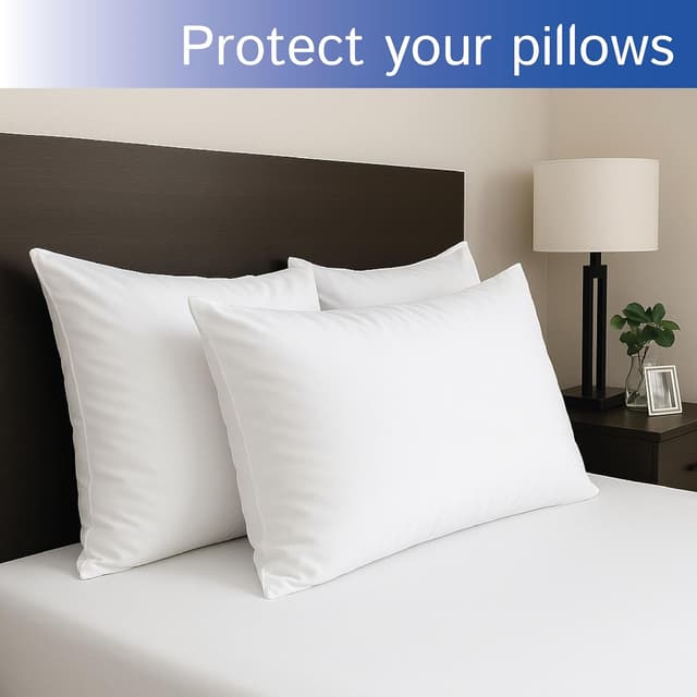 Detalle 2 de Standard Pillow Protectors (Set of 2) – Zippered Waterproof Hypoallergenic Pillow Covers
