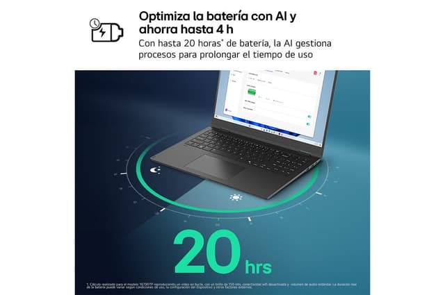 Detalle 2 de LG gram 17Z90T 17" WQXGA, 16 GB, 1 TB