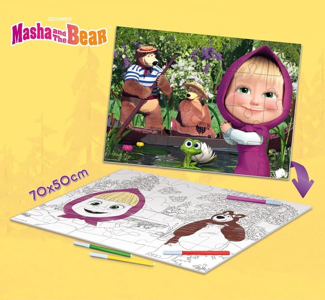 Detalle 2 de Liscianigiochi L’Orso Masha Puzzle MaxiFloor 24 pezzi 50x70 cm multicolore