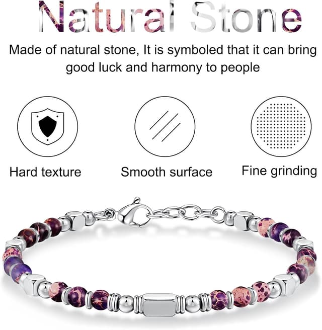 Detalle 2 de SIUMAL Boho Armband Natursteine für Damen