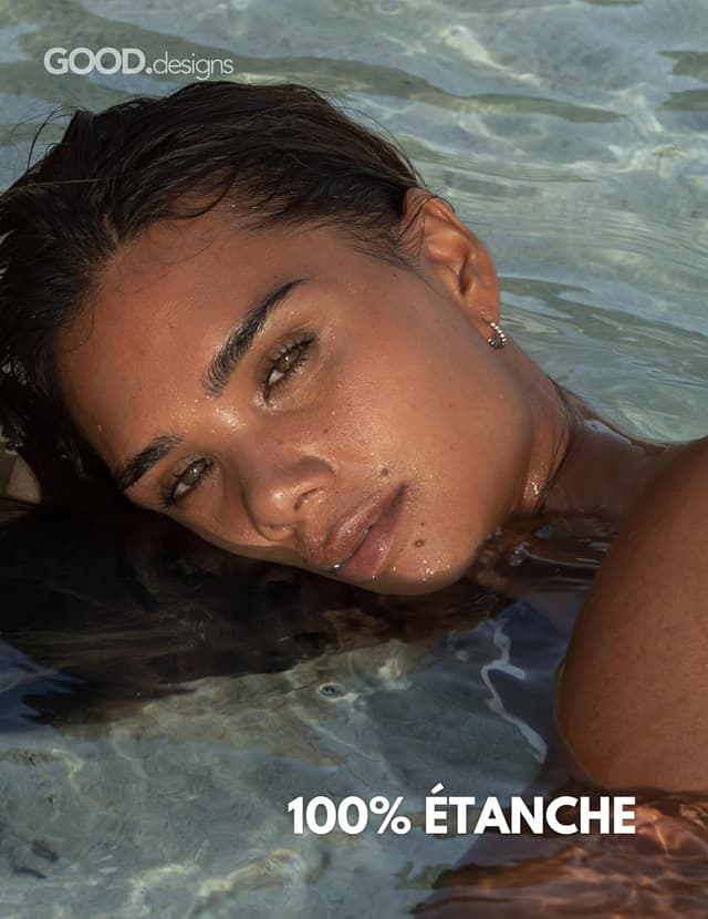 Detalle de GD GOOD.designs – Créoles en acier inoxydable pour femmes avec boules (15 mm), hypoallergéniques et étanches