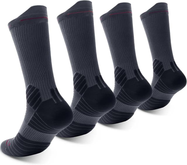 Detalle de CAMBIVO Running Socks for Men and Women (2 Pairs) – 10–15 mmHg Compression Crew Socks with Arch Support & Moisture Wicking