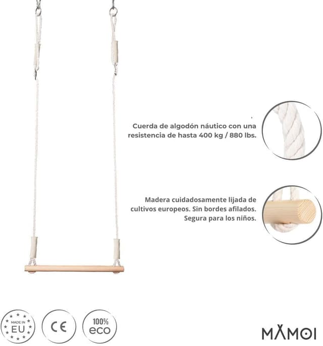 Thumbnail 2 de MAMOI Trapecio Circo Madera 50 kg