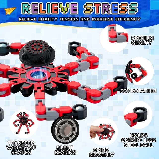 Detalle 2 de Transformable Robot Fidget Spinner