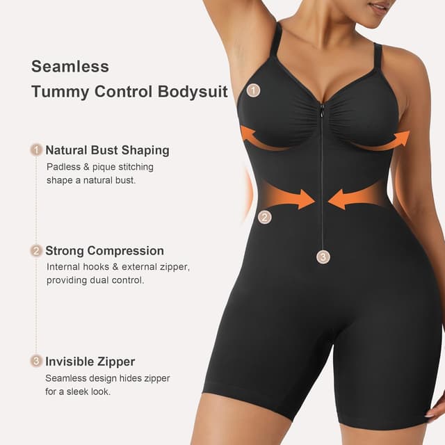 Thumbnail 3 de SHAPERX Shapewear Bodysuit 1.2-inch band