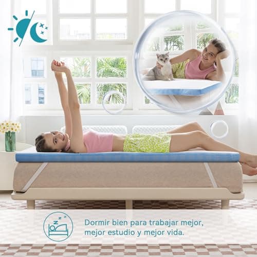 Detalle 1 de Amazon Basics Topper de Espuma Viscoelástica 100x200cm