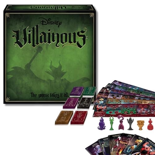 Detalle de Ravensburger Disney Villainous (edición en castellano) – juego de mesa de villanos para 2 a 6 jugadores, +10 años
