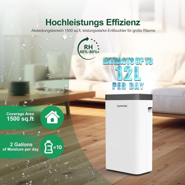 Thumbnail 1 de ELECCI Dehumidifier 12L for Home 100m³