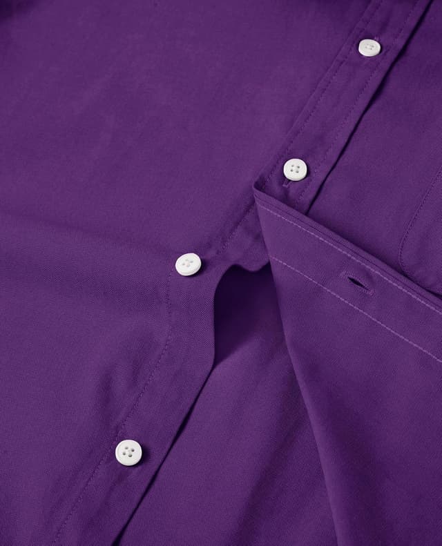 Detalle 2 de siliteelon Men’s Oxford Shirt Long Sleeve Smart Casual Regular Fit with Pocket (Button Down)