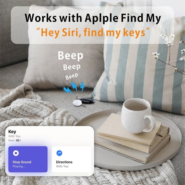 Detalle de Bestray Tracker Smart Tag Pro Bestray, compatible Apple Find My (iOS uniquement) – localisateur pour clés et bagages, étanche IP67