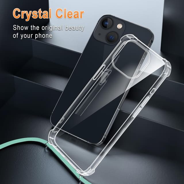 Detalle 2 de XTCASE Coque pour iPhone 15 transparente en silicone TPU avec cordon tour de cou