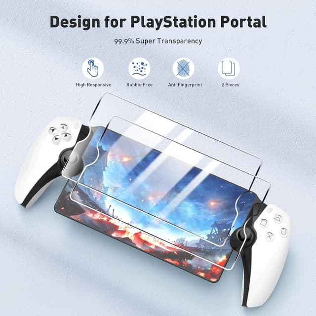 Thumbnail 6 de Foluck 3-in-1 Accessories Set for PlayStation Portal (Carry Case, Silicone Cover, 2 Screen Protectors) — White
