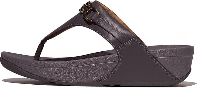 Detalle de Fitflop Women’s Lulu Square-chain leather toe-post sandals
