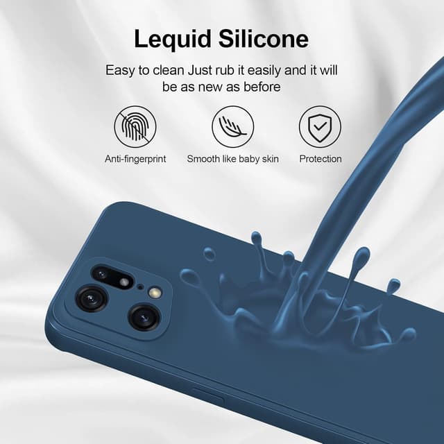 Detalle 2 de GiiYoon Silky-soft liquid silicone case for OPPO Find X5 Pro (blue)