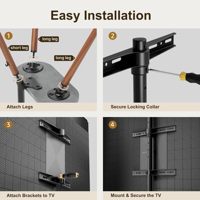 Thumbnail 5 de ECOTINY Tripod Easel TV Stand 65in