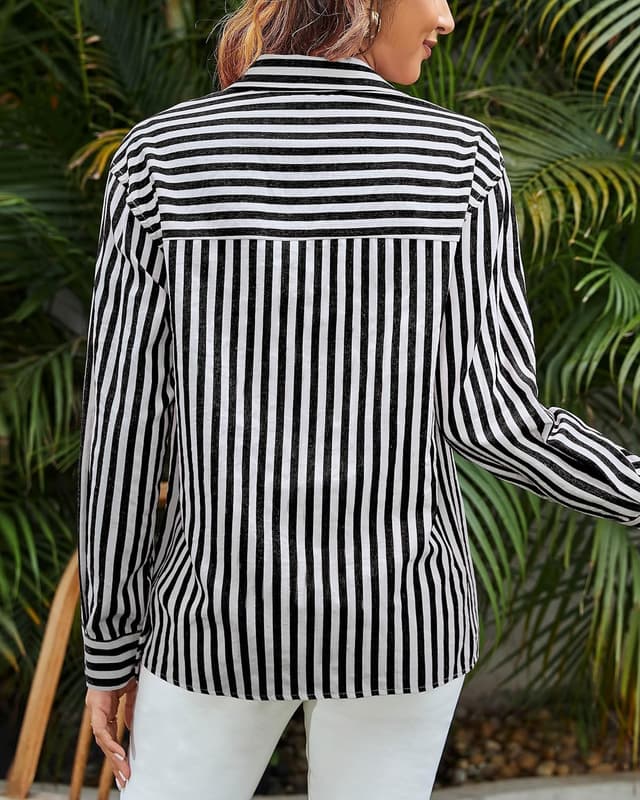 Detalle 2 de Cicy Bell Damen Bluse Gestreift