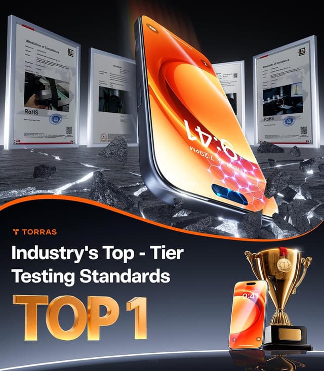 Detalle 2 de TORRAS Precision-Fit iPhone 17 Pro Max 2-pack screen protector