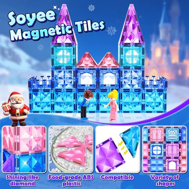 Detalle de Soyee Diamond Magnetic Building Blocks 3-8 Toy set 🧩