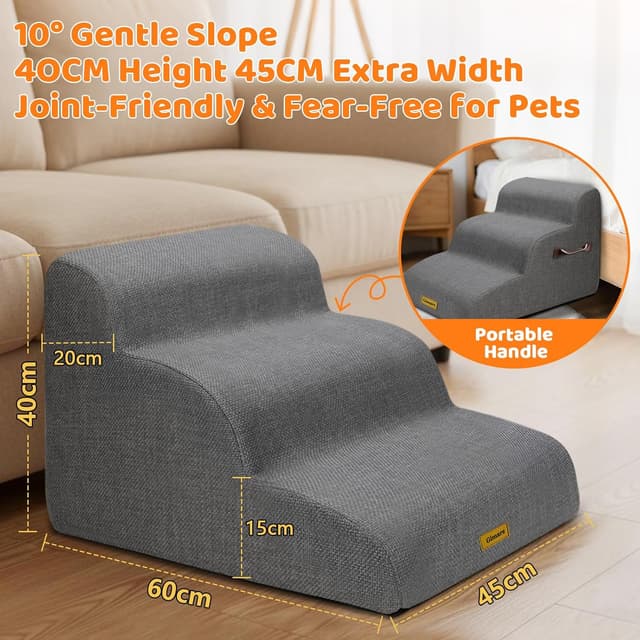 Thumbnail 1 de Gimars 3-step dog stairs 40cm high
