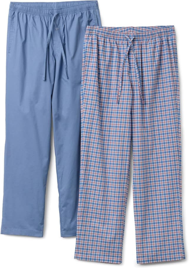 Detalle de Amazon Essentials Men’s Full-Length Relaxed-Fit Pyjama Trousers (Cotton Poplin)