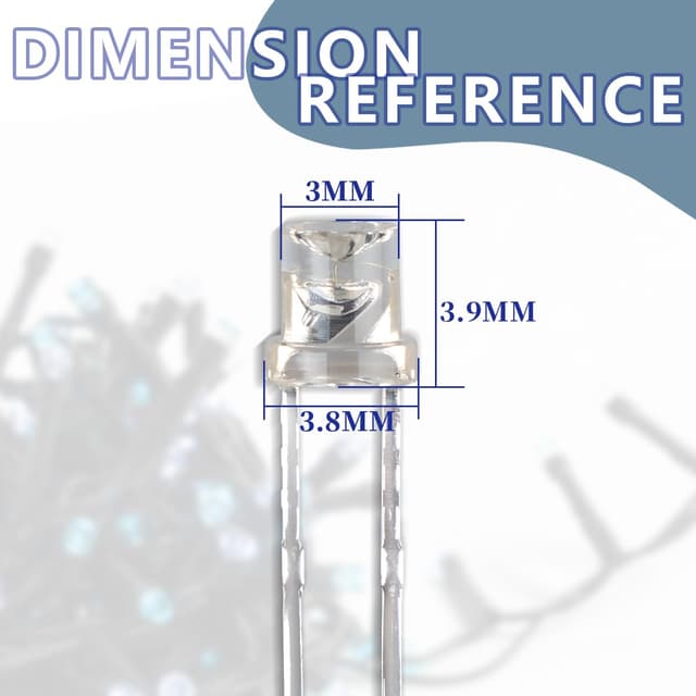 Detalle de Innfeeltech 3mm gelbe LED 100er-Pack