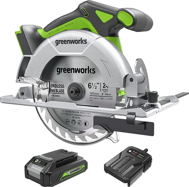 Detalle de Greenworks GD24KSK2 sega circolare 4.800 giri/min