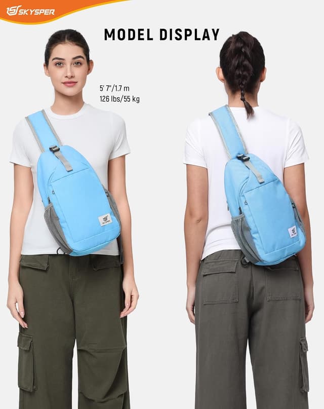 Detalle de SKYSPER RFID Sling Bag Cross Body Recycled Travel Daypack