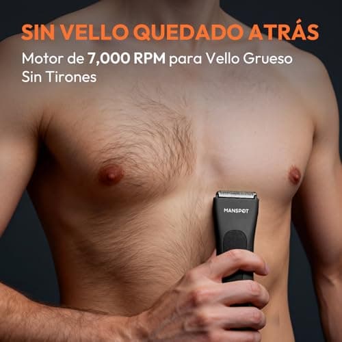 Detalle de MANSPOT afeitadora corporal 6000 rpm