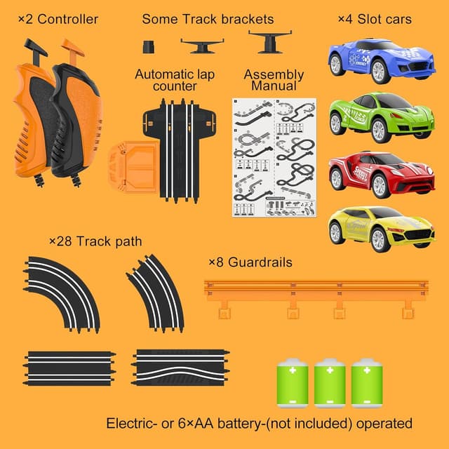 Thumbnail 5 de Slot Car Race Track Set 18.4 ft
