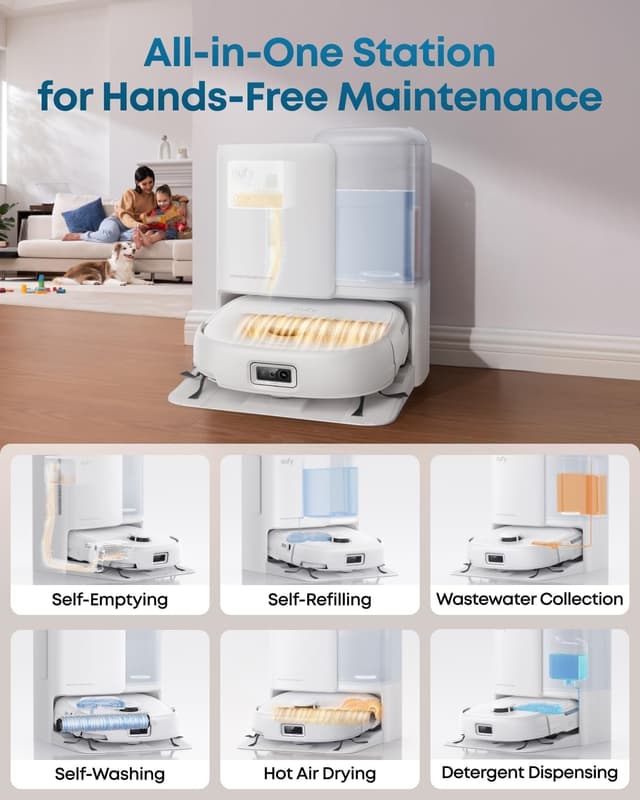 Detalle 2 de eufy E25 Omni Robot Vacuum Cleaner 20,000 Pa 🤖