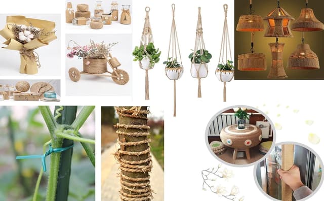 Detalle de NorthPada 1/4 in (6 mm) Natural Sisal Hemp Rope Twine, 328 Ft (100 Meters) — Heavy-Duty for Cat Scratchers, Outdoor Use & DIY