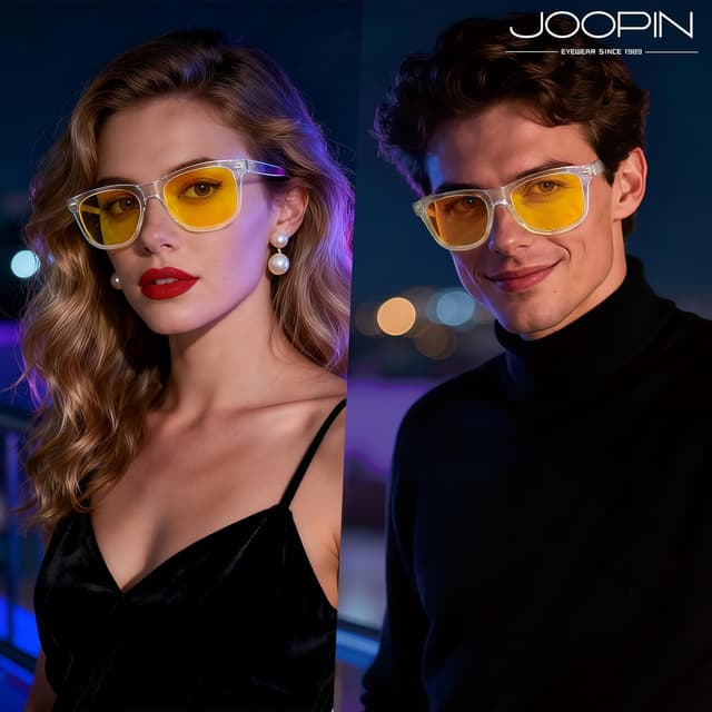 Detalle de Joopin klassische Sonnenbrille Herren & Damen (polarisiert) Retro rechteckig mit UV400