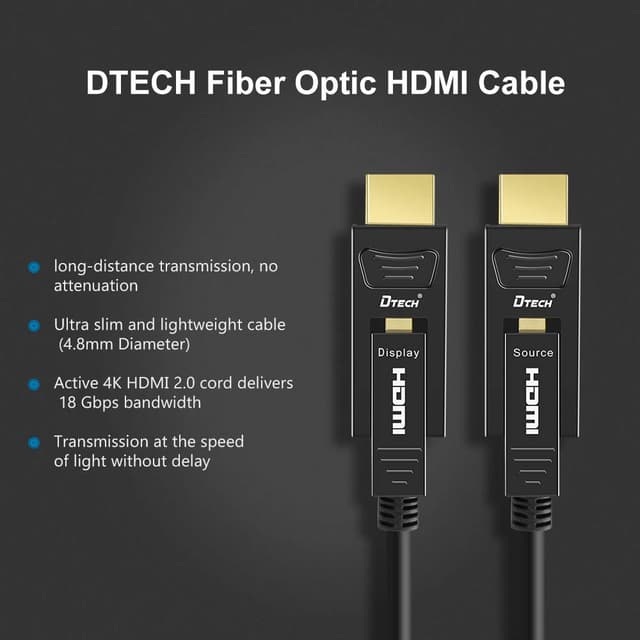Detalle de DTech 15m 4K HDMI Cable 60Hz 4:4:4