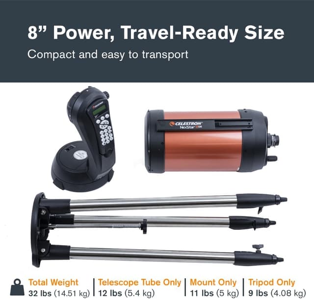 Detalle 2 de Celestron NexStar 8SE (11069) computerised Schmidt-Cassegrain telescope with Advanced GPS, Astroimaging and AutoAlign