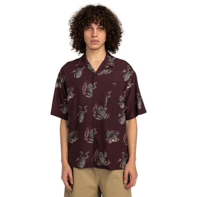 Detalle de Element Camisa de hombre Resort de manga corta en viscosa (colección Mainline)