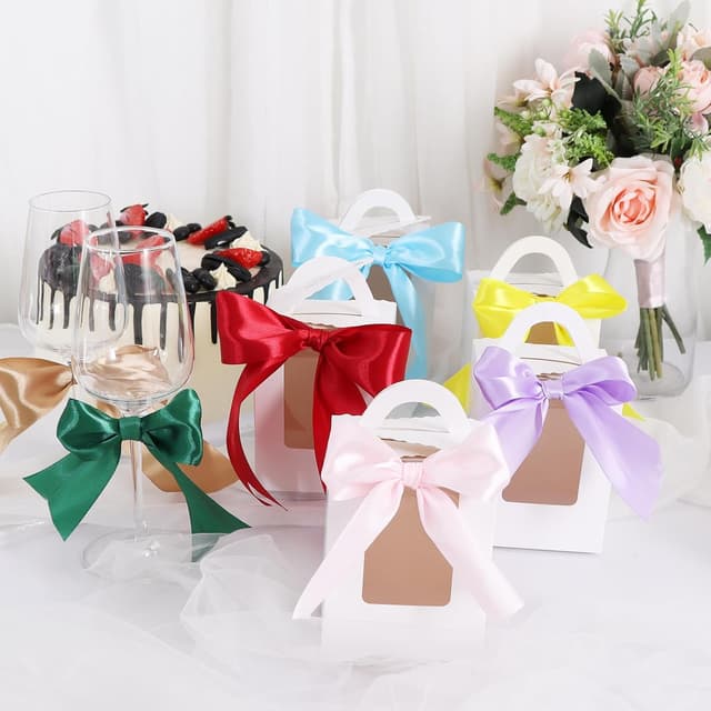 Thumbnail 6 de TONIFUL Satinband Roségold 5 cm x 20 m – Geschenkband für große Schleifen und Deko