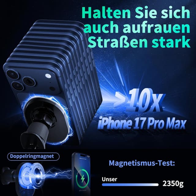 Detalle 2 de for MagSafe Car Mount Charger 15W Fast Charging – Wireless MagSafe car phone holder