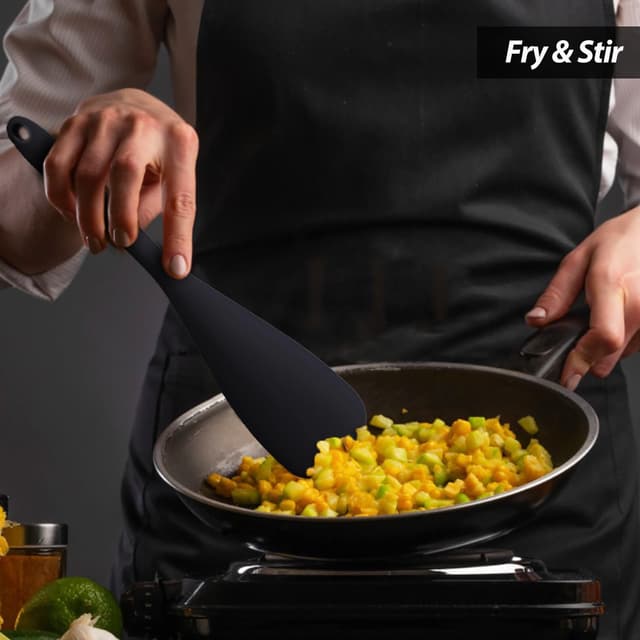 Detalle 2 de VOVOLY Silicone Cooking Spoon for Nonstick Cookware (2-Pack), Seamless Design, Heat-Resistant