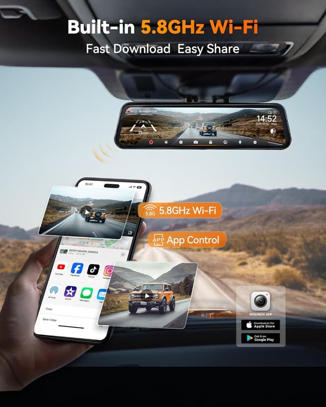 Thumbnail 4 de WOLFBOX G900 Tripro 256GB 4K Dash Cam