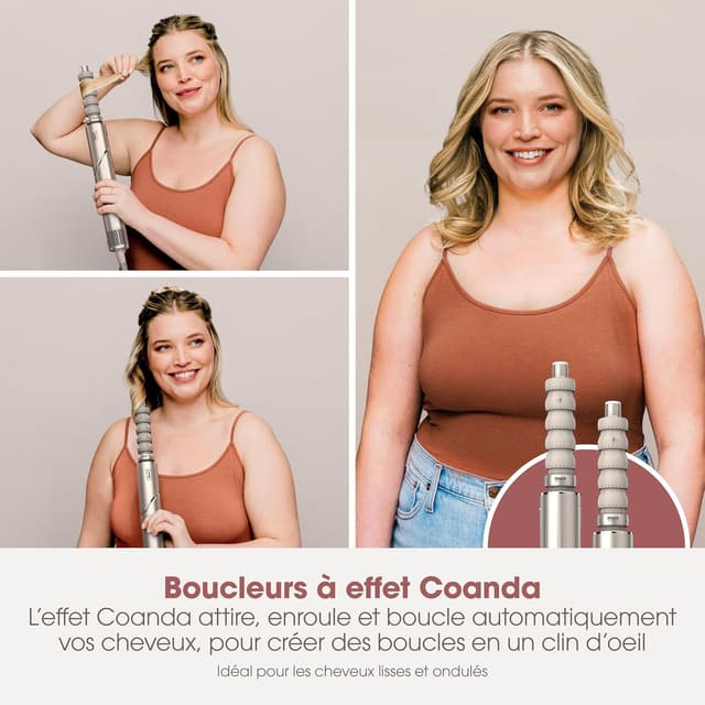 Detalle de Shark FlexStyle Air Styler & Sèche-cheveux avec boucleurs Auto-Wrap, brosse ovale et concentrateur