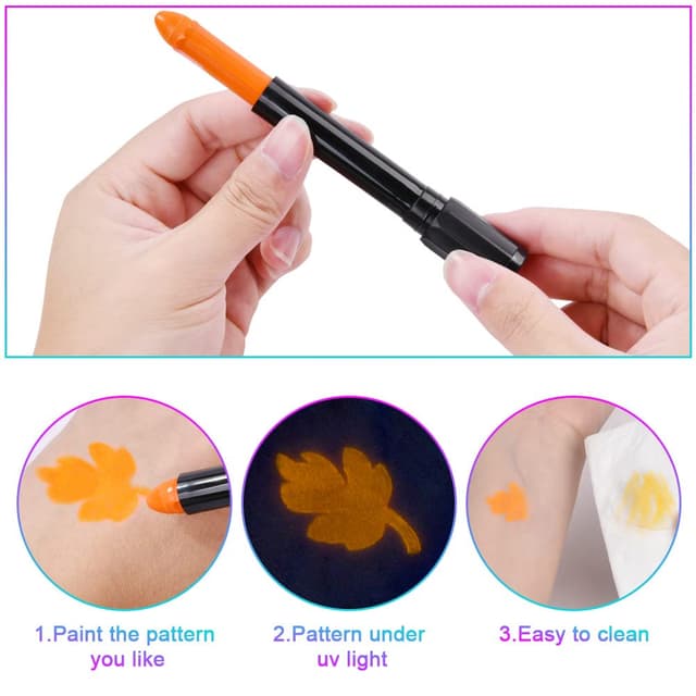 Thumbnail 5 de AOOWU UV Bodypainting 12 Farben Neon Set