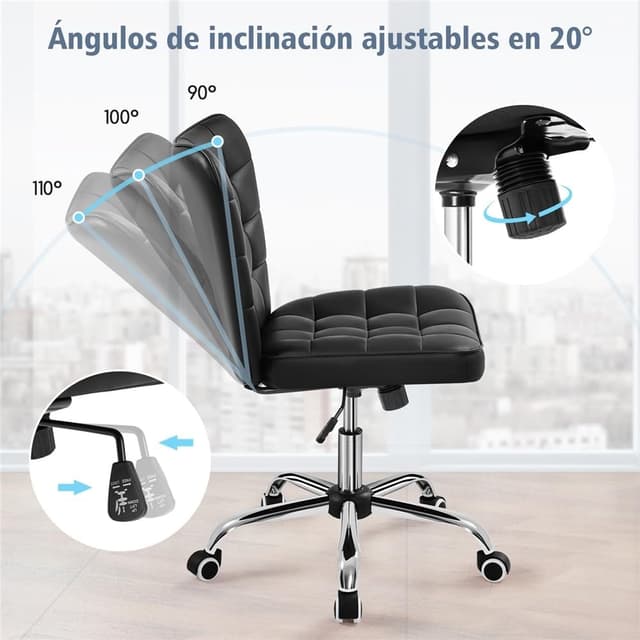 Detalle 2 de Yaheetech Silla de Oficina sin Reposabrazos