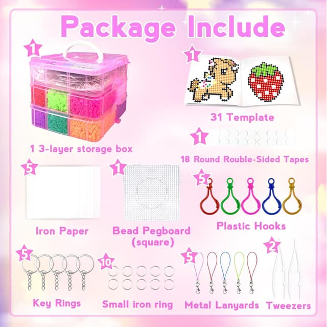 Thumbnail 1 de KIFHCMPR 11000 Stück Bügelperlen Set 5 mm 🎨