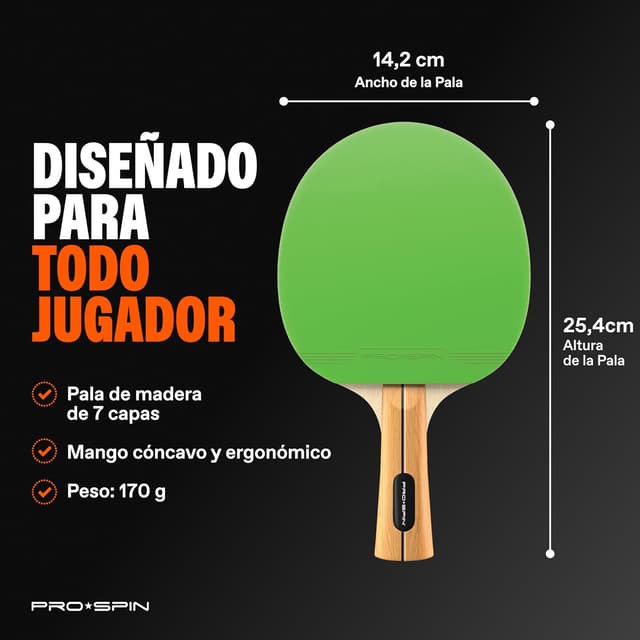 Thumbnail 4 de PRO-SPIN Palas de Ping Pong set 1,8 mm