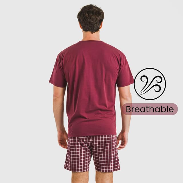 Thumbnail 6 de TRAMAS+ Pyjama d’été homme 100% coton (t-shirt manches courtes + short)