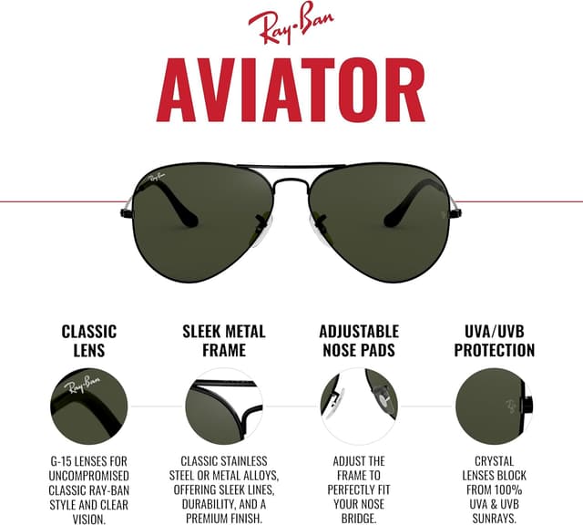 Detalle 2 de Ray-Ban RB3025 Classic Aviator Sunglasses (XS fit) with gradient brown lenses